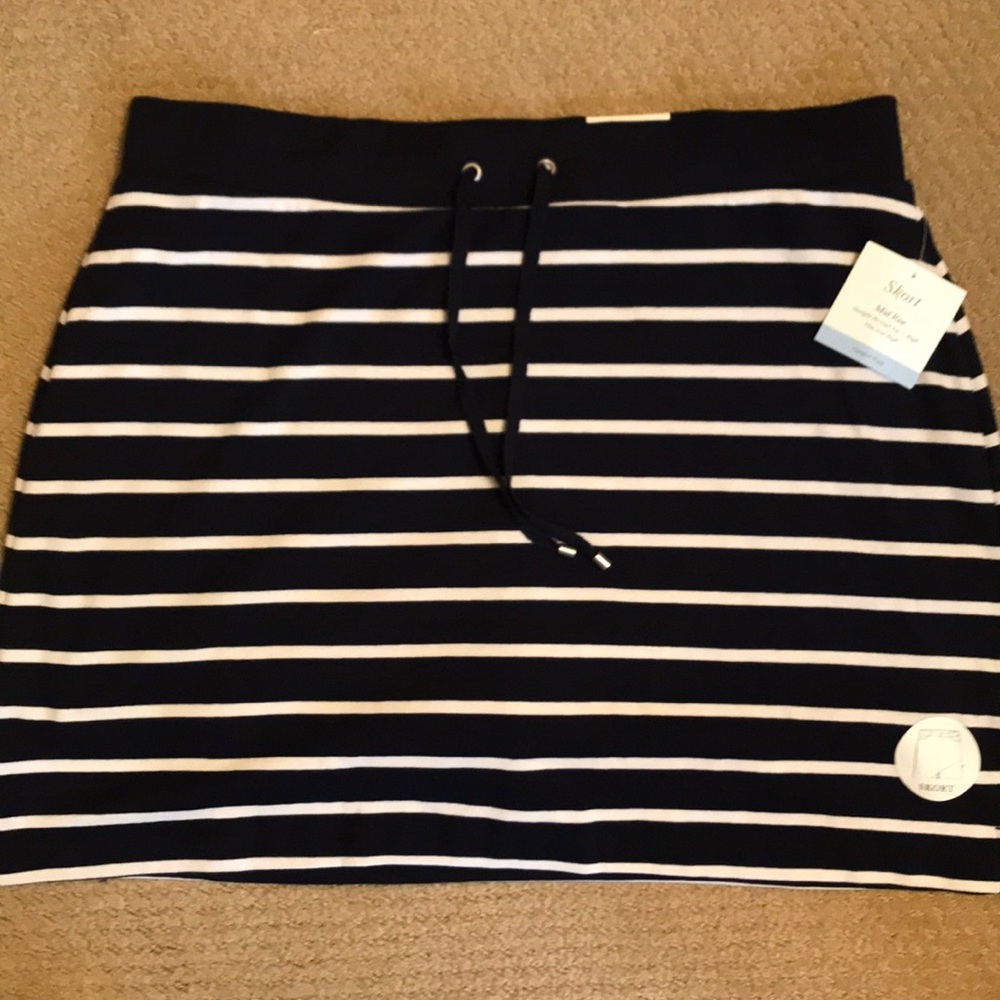 Navy white skirt